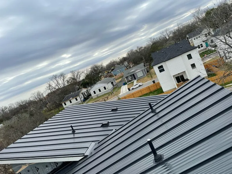 Standing seam metal roof panels with vents for Skylight Repair in Carnegie